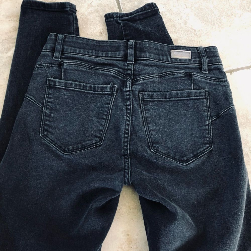 Juicy Couture Black Gray Skinny Crop Booty Jeans 4